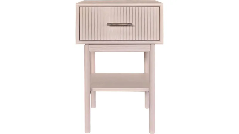 Sengebord NFG Lyon 1 skuffe Vitpigmenterad ek 66 cm, Hvidpigmenteret eg