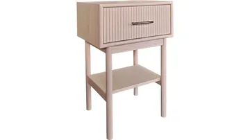 Sengebord NFG Lyon 1 skuffe Vitpigmenterad ek 66 cm - Hvidpigmenteret eg - Møbler - Borde - Aflastningsbord - Sengebord