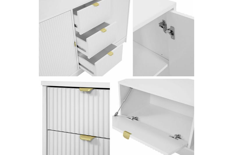 Novaj Sengebord 35 cm - Hvid - Møbler - Borde - Aflastningsbord - Sengebord