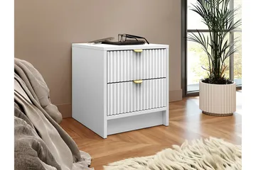 Novaj Sengebord 35 cm - Hvid - Møbler - Borde - Aflastningsbord - Sengebord