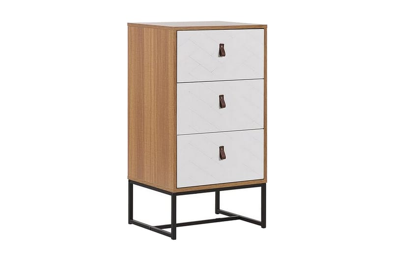 Nueva Kommode 49 cm - Lysebrun/Hvid - Møbler - Borde - Aflastningsbord - Sengebord