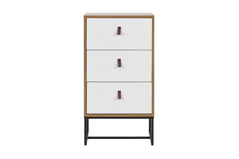 Nueva Kommode 49 cm - Lysebrun/Hvid - Møbler - Borde - Aflastningsbord - Sengebord