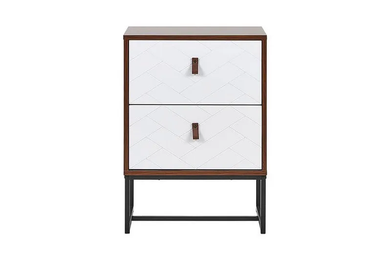 Nueva Sengebord 49 cm, Mørkebrun/Hvid