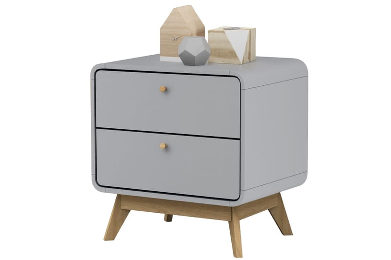 Olivet Sengebord 51 cm - Grå - Møbler - Borde - Aflastningsbord - Sengebord