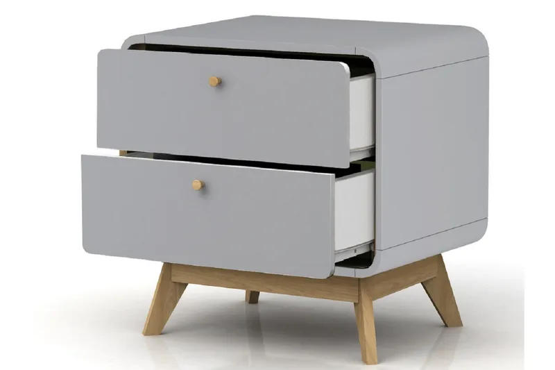 Olivet Sengebord 51 cm - Grå - Møbler - Borde - Aflastningsbord - Sengebord