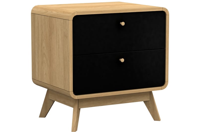 Olivet Sengebord 51 cm - Natur/Sort - Møbler - Borde - Aflastningsbord - Sengebord