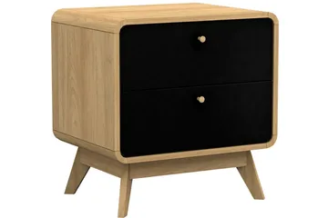 Olivet Sengebord 51 cm - Natur/Sort - Møbler - Borde - Aflastningsbord - Sengebord
