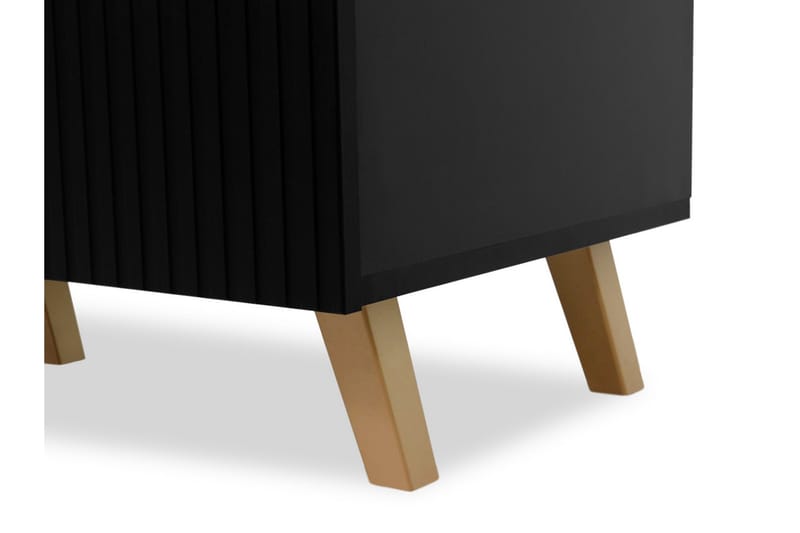 Pafos Sengebord Firkantet Hvid|Sort - Møbler - Borde - Aflastningsbord - Sengebord