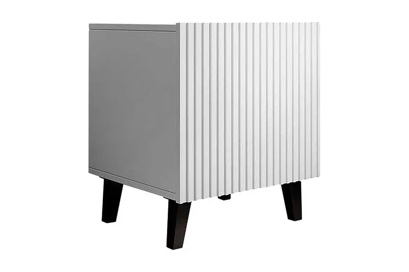 Pafos Sengebord Firkantet Hvid|Sort - Møbler - Borde - Aflastningsbord - Sengebord