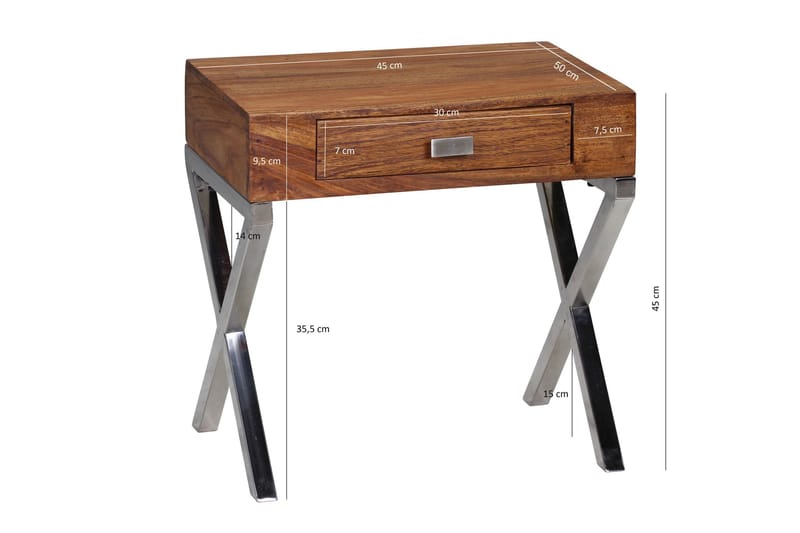 Pakefield Sengebord 45 cm - Træ / natur - Møbler - Borde - Aflastningsbord - Sengebord