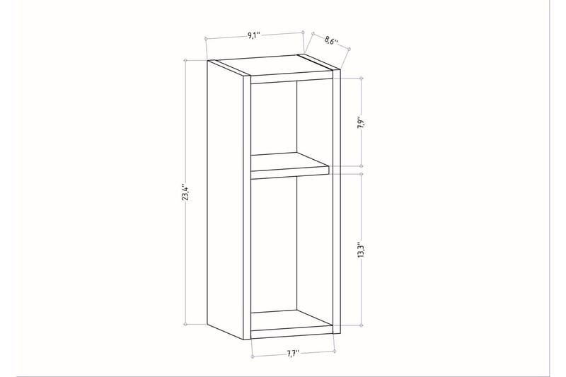 Rinorea Sengebord 23,2x59,6 cm - Antracit - Sengebord