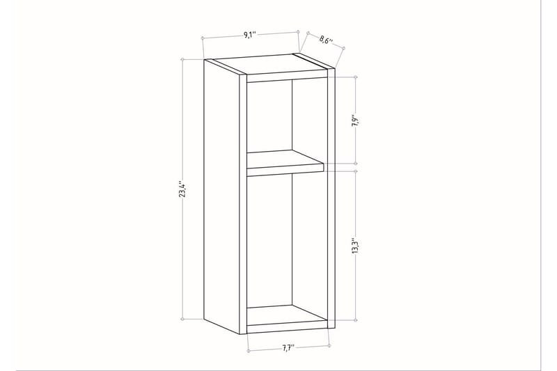 Rinorea Sengebord 23,2x59,6 cm - Brun - Møbler - Borde - Aflastningsbord - Sengebord