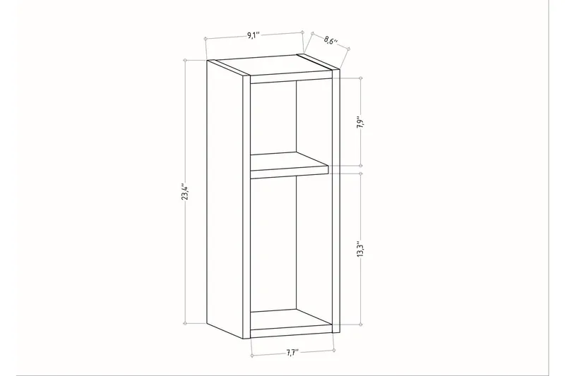 Rinorea Sengebord 23,2x59,6 cm - Brun - Møbler - Borde - Aflastningsbord - Sengebord
