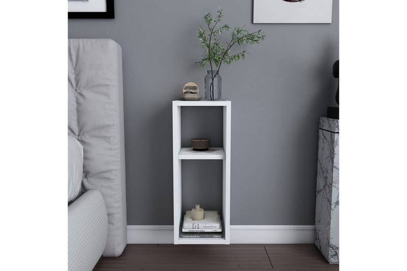 Rinorea Sengebord 23,2x59,6 cm - Hvid - Møbler - Borde - Aflastningsbord - Sengebord