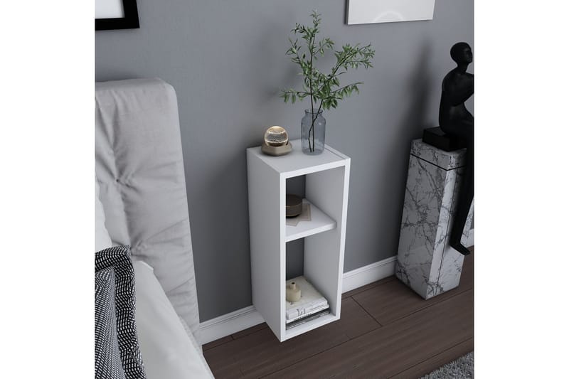 Rinorea Sengebord 23,2x59,6 cm - Hvid - Møbler - Borde - Aflastningsbord - Sengebord