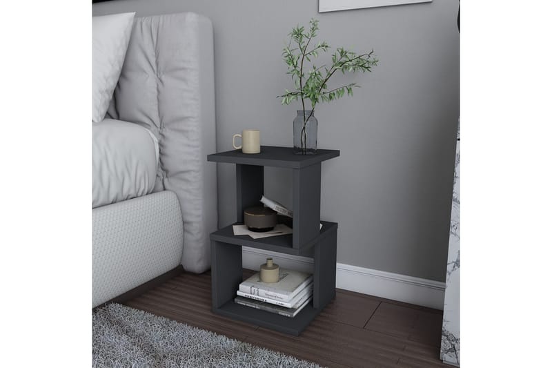 Rinorea Sengebord 29,6x49,4 cm - Antracit - Møbler - Borde - Aflastningsbord - Sengebord