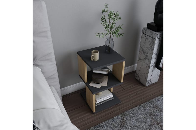 Rinorea Sengebord 29,6x49,4 cm - Antracit - Møbler - Borde - Aflastningsbord - Sengebord