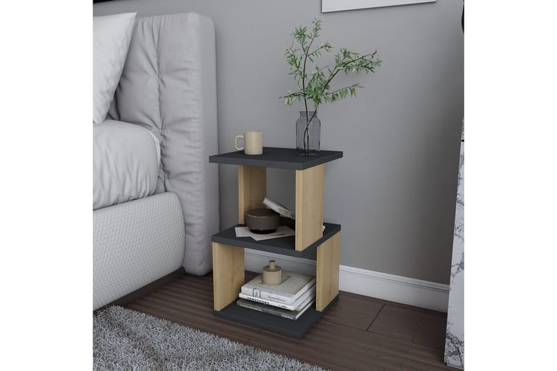 Rinorea Sengebord 29,6x49,4 cm - Antracit - Møbler - Borde - Aflastningsbord - Sengebord