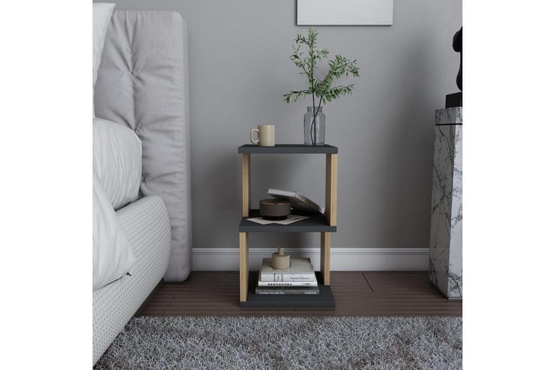 Rinorea Sengebord 29,6x49,4 cm - Antracit - Møbler - Borde - Aflastningsbord - Sengebord