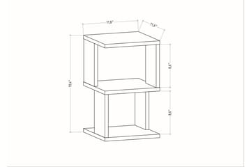 Rinorea Sengebord 29,6x49,4 cm - Brun - Møbler - Borde - Aflastningsbord - Sengebord