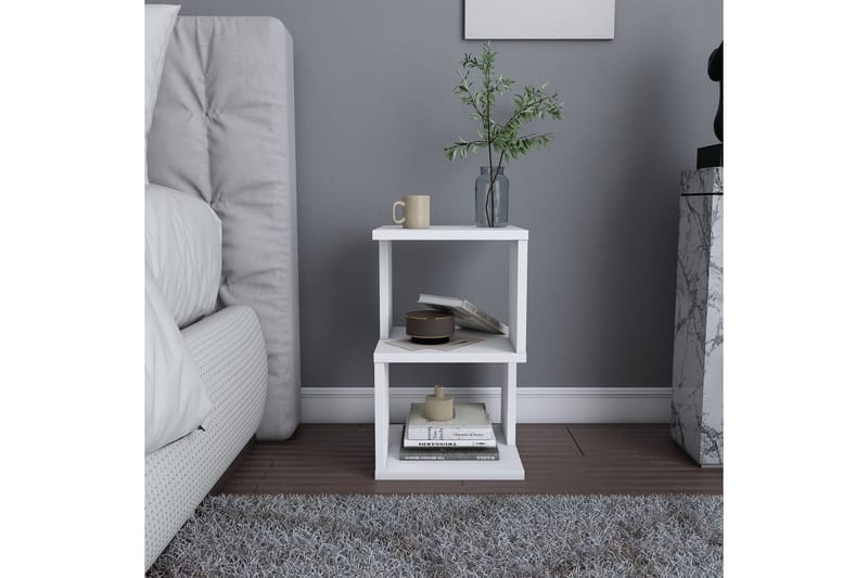 Rinorea Sengebord 29,6x49,4 cm - Hvid - Møbler - Borde - Aflastningsbord - Sengebord