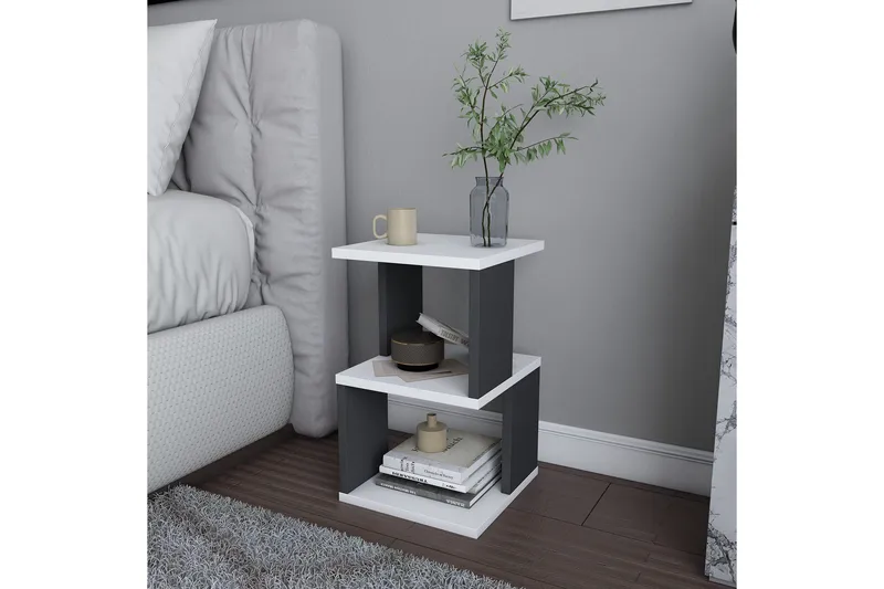 Rinorea Sengebord 29,6x49,4 cm - Hvid - Møbler - Borde - Aflastningsbord - Sengebord