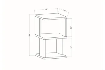 Rinorea Sengebord 29,6x49,4 cm - Hvid - Møbler - Borde - Aflastningsbord - Sengebord