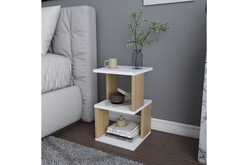 Rinorea Sengebord 29,6x49,4 cm - Hvid - Møbler - Borde - Aflastningsbord - Sengebord