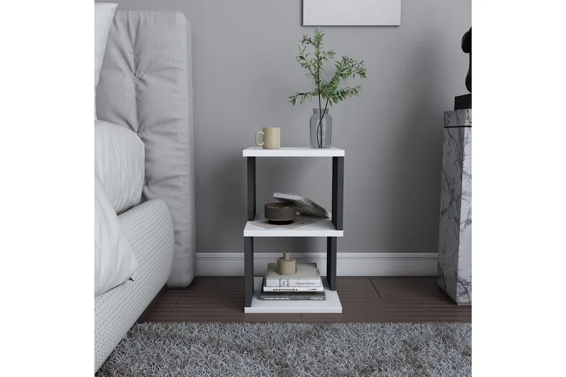 Rinorea Sengebord 29,6x49,4 cm - Hvid - Møbler - Borde - Aflastningsbord - Sengebord