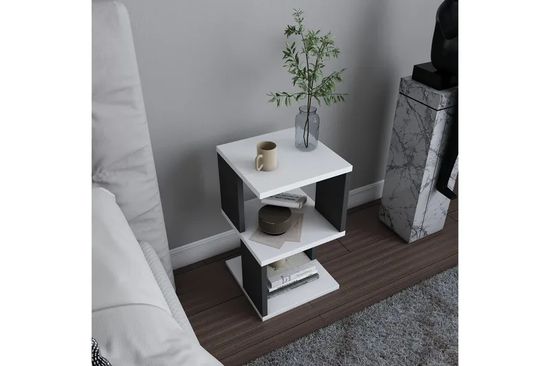 Rinorea Sengebord 29,6x49,4 cm - Hvid - Møbler - Borde - Aflastningsbord - Sengebord