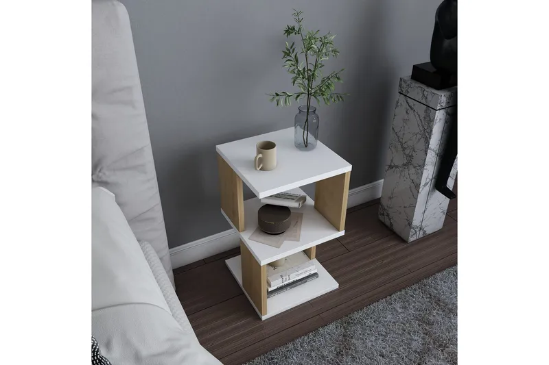 Rinorea Sengebord 29,6x49,4 cm - Hvid - Møbler - Borde - Aflastningsbord - Sengebord