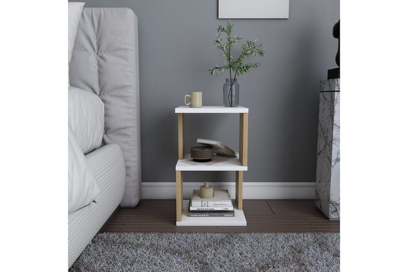 Rinorea Sengebord 29,6x49,4 cm - Hvid - Møbler - Borde - Aflastningsbord - Sengebord