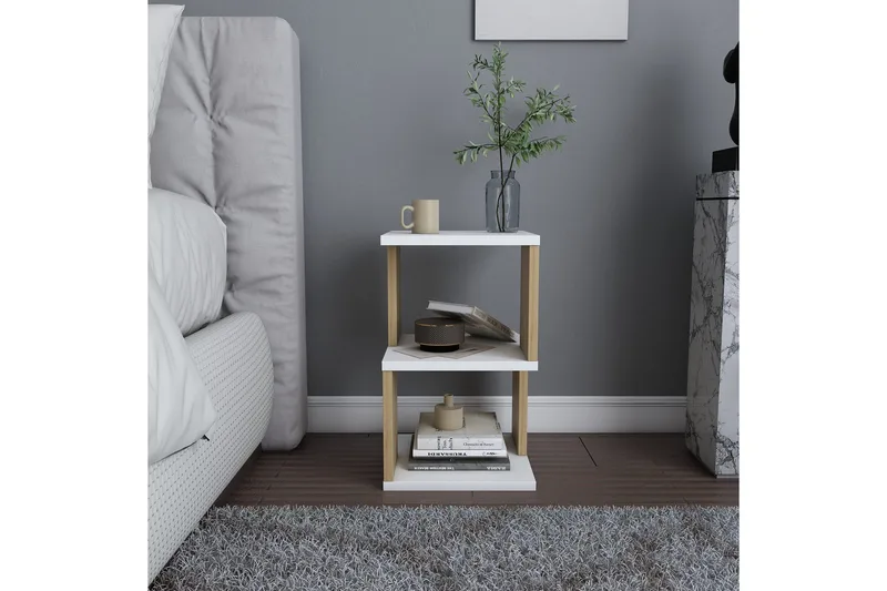 Rinorea Sengebord 29,6x49,4 cm - Hvid - Møbler - Borde - Aflastningsbord - Sengebord