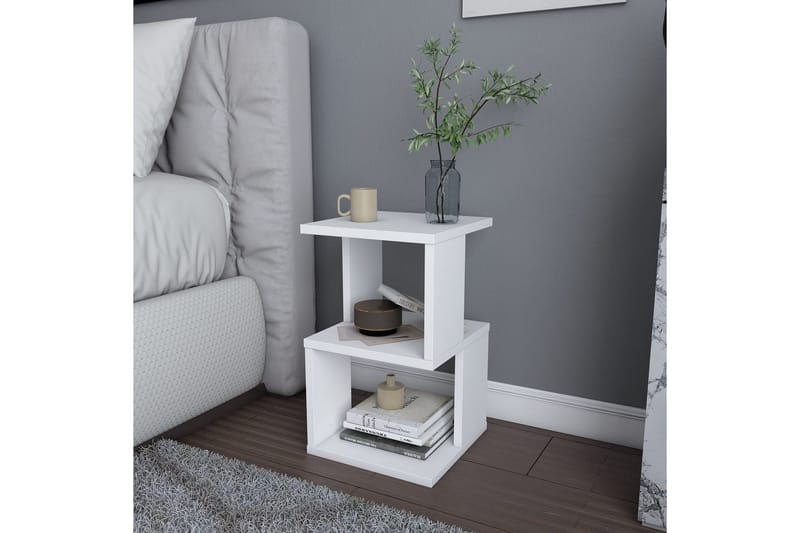 Rinorea Sengebord 29,6x49,4 cm - Hvid - Møbler - Borde - Aflastningsbord - Sengebord