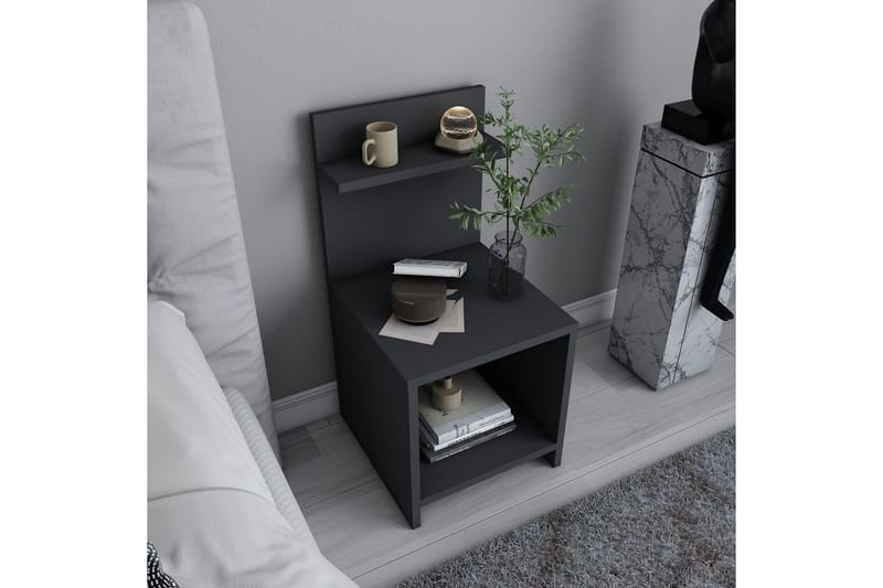 Rinorea Sengebord 35,6x72 cm - Antracit - Møbler - Borde - Aflastningsbord - Sengebord