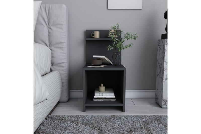 Rinorea Sengebord 35,6x72 cm - Antracit - Møbler - Borde - Aflastningsbord - Sengebord