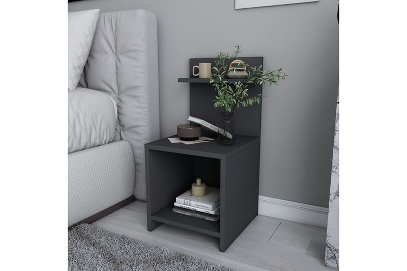 Rinorea Sengebord 35,6x72 cm - Antracit - Møbler - Borde - Aflastningsbord - Sengebord