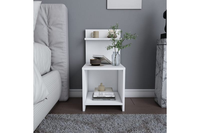 Rinorea Sengebord 35,6x72 cm - Hvid - Møbler - Borde - Aflastningsbord - Sengebord