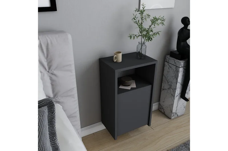 Rinorea Sengebord 36x61,4 cm - Antracit - Møbler - Borde - Aflastningsbord - Sengebord