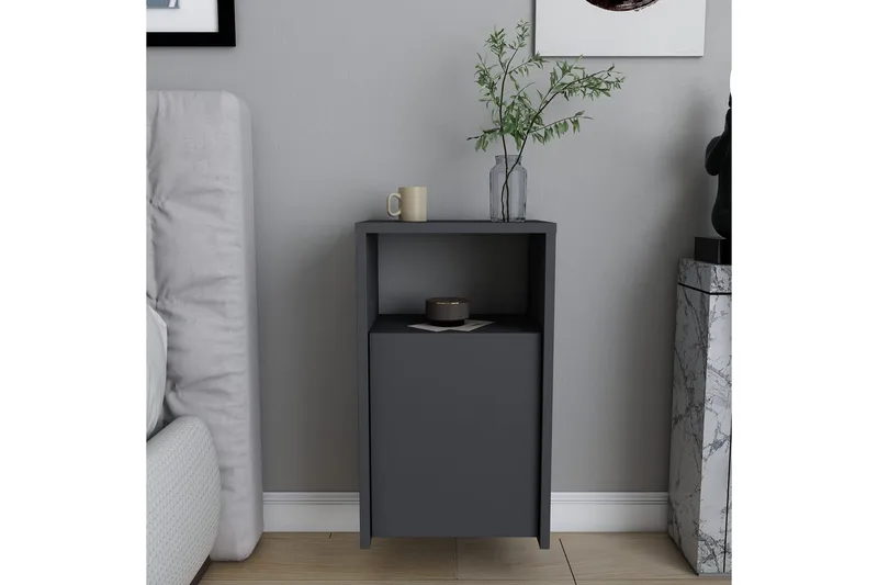 Rinorea Sengebord 36x61,4 cm - Antracit - Møbler - Borde - Aflastningsbord - Sengebord