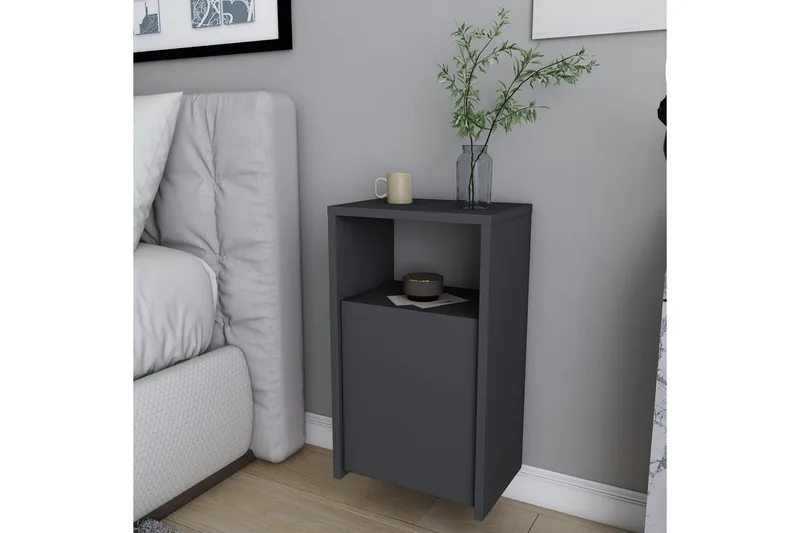 Rinorea Sengebord 36x61,4 cm - Antracit - Møbler - Borde - Aflastningsbord - Sengebord