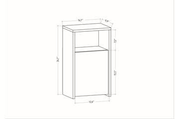 Rinorea Sengebord 36x61,4 cm - Brun - Møbler - Borde - Aflastningsbord - Sengebord