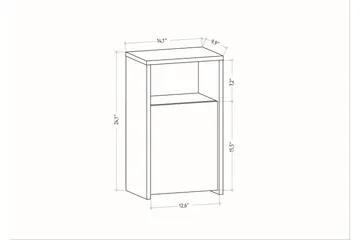 Rinorea Sengebord 36x61,4 cm - Hvid - Møbler - Borde - Aflastningsbord - Sengebord