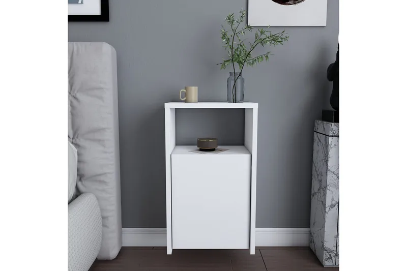 Rinorea Sengebord 36x61,4 cm - Hvid - Møbler - Borde - Aflastningsbord - Sengebord