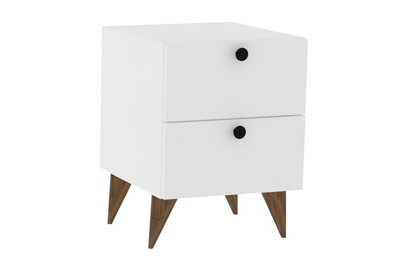 Rinorea Sengebord 40x55 cm - Hvid - Møbler - Borde - Aflastningsbord - Sengebord
