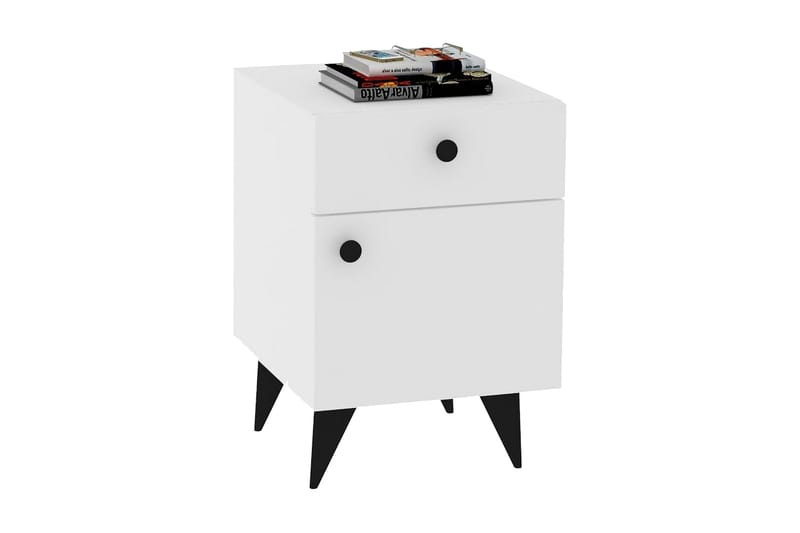 Rinorea Sengebord 40x60 cm - Hvid - Møbler - Borde - Aflastningsbord - Sengebord