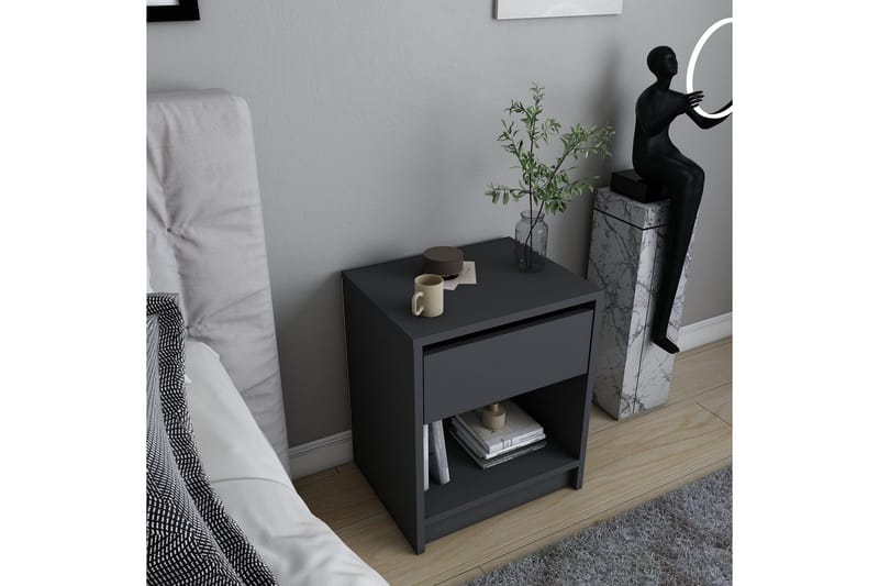 Rinorea Sengebord 44,6x52,8 cm - Antracit - Møbler - Borde - Aflastningsbord - Sengebord