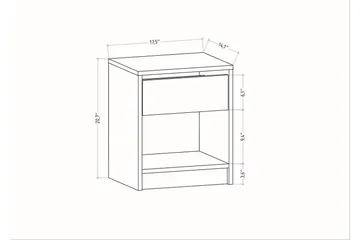 Rinorea Sengebord 44,6x52,8 cm - Antracit - Møbler - Borde - Aflastningsbord - Sengebord