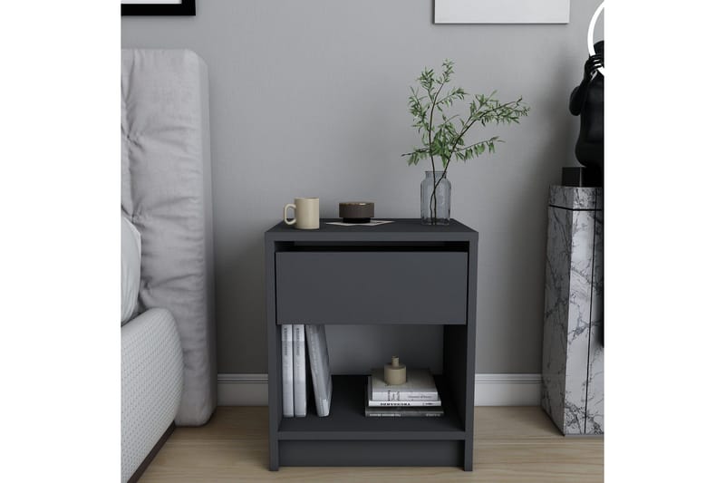 Rinorea Sengebord 44,6x52,8 cm - Antracit - Møbler - Borde - Aflastningsbord - Sengebord