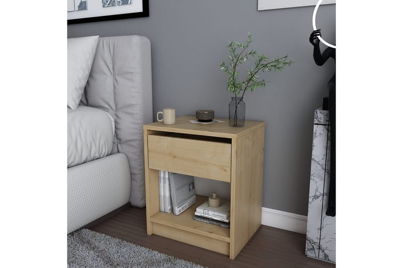 Rinorea Sengebord 44,6x52,8 cm - Brun - Møbler - Borde - Aflastningsbord - Sengebord